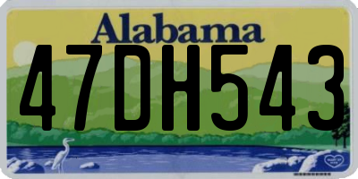 AL license plate 47DH543