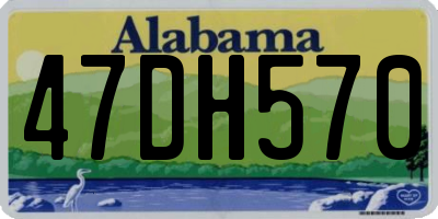 AL license plate 47DH570