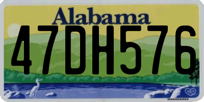 AL license plate 47DH576