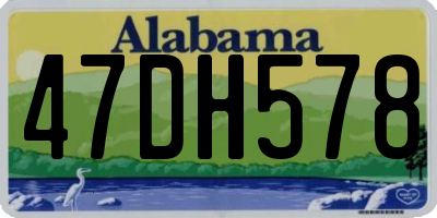 AL license plate 47DH578
