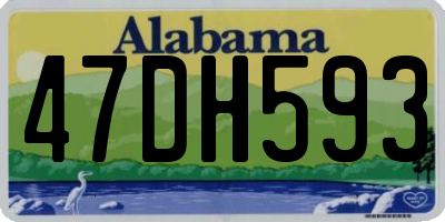 AL license plate 47DH593