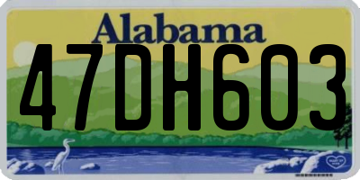 AL license plate 47DH603