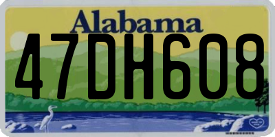 AL license plate 47DH608