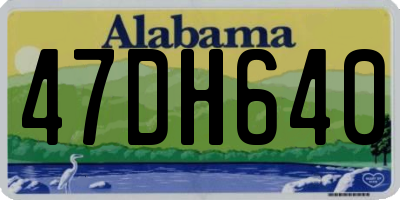AL license plate 47DH640