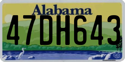 AL license plate 47DH643