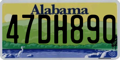 AL license plate 47DH890