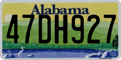 AL license plate 47DH927