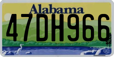 AL license plate 47DH966