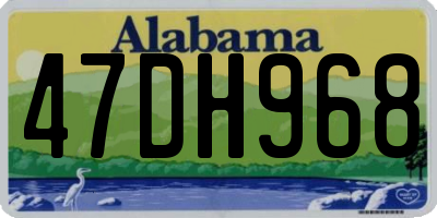 AL license plate 47DH968