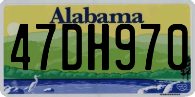 AL license plate 47DH970
