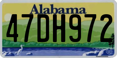 AL license plate 47DH972