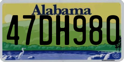 AL license plate 47DH980