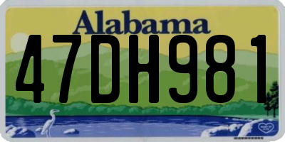 AL license plate 47DH981