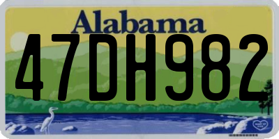 AL license plate 47DH982