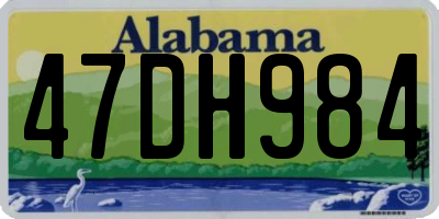 AL license plate 47DH984