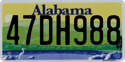 AL license plate 47DH988
