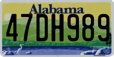 AL license plate 47DH989