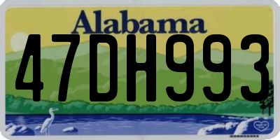 AL license plate 47DH993