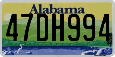 AL license plate 47DH994