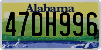 AL license plate 47DH996