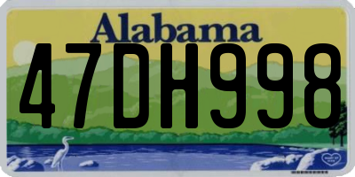 AL license plate 47DH998
