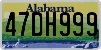 AL license plate 47DH999