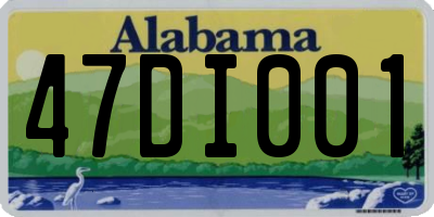 AL license plate 47DI001