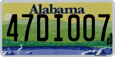AL license plate 47DI007