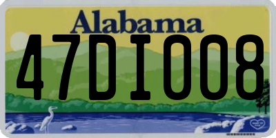 AL license plate 47DI008