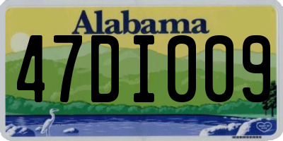 AL license plate 47DI009
