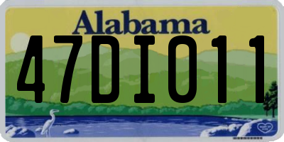 AL license plate 47DI011