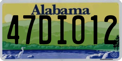 AL license plate 47DI012