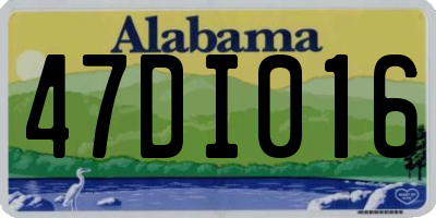 AL license plate 47DI016