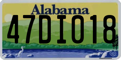 AL license plate 47DI018