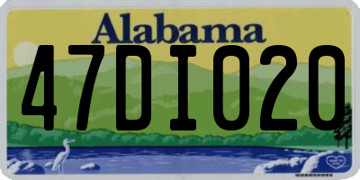 AL license plate 47DI020