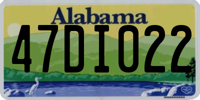 AL license plate 47DI022