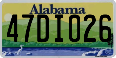 AL license plate 47DI026