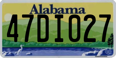AL license plate 47DI027