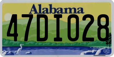 AL license plate 47DI028