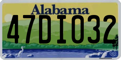 AL license plate 47DI032