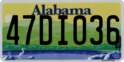 AL license plate 47DI036