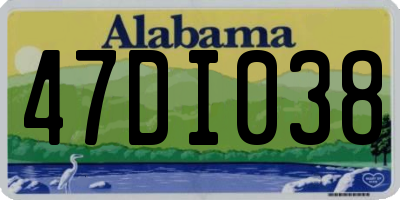 AL license plate 47DI038