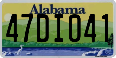 AL license plate 47DI041