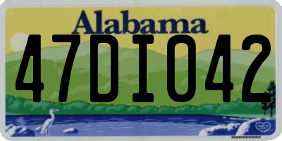 AL license plate 47DI042