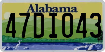 AL license plate 47DI043