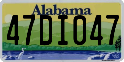 AL license plate 47DI047