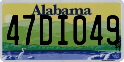 AL license plate 47DI049