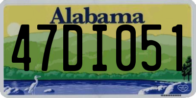 AL license plate 47DI051