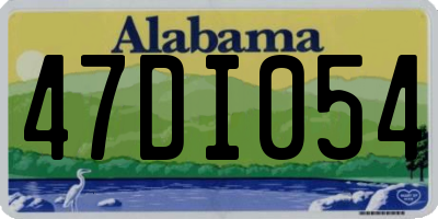 AL license plate 47DI054