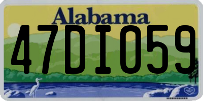 AL license plate 47DI059